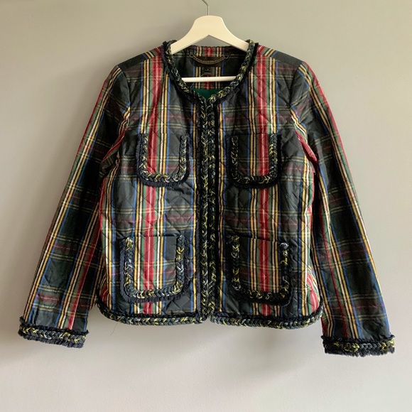 J.Crew Plaid Quilted Coat - Picture 1 of 5